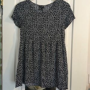 Patterned Long Shirt, Size M